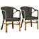 Paley Natural and Black Bistro Chair Set of 2