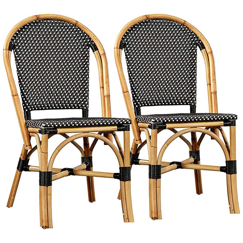 Image 1 Paley Natural and Black Bistro Side Chairs Set of 2