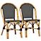 Paley Natural and Black Bistro Side Chairs Set of 2