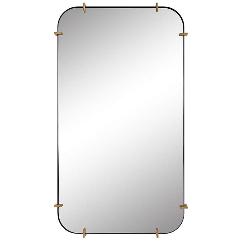 Image 2 Pali Black 27 1/4" x 47 1/2" Rectangular Wall Mirror