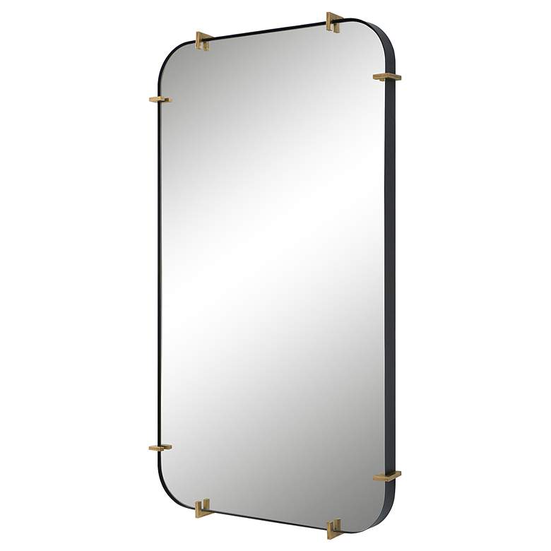 Image 4 Pali Black 27 1/4" x 47 1/2" Rectangular Wall Mirror more views