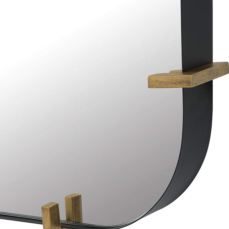 Image 5 Pali Black 27 1/4" x 47 1/2" Rectangular Wall Mirror more views