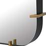 5_Pali Black 27 1/4" x 47 1/2" Rectangular Wall Mirror more views