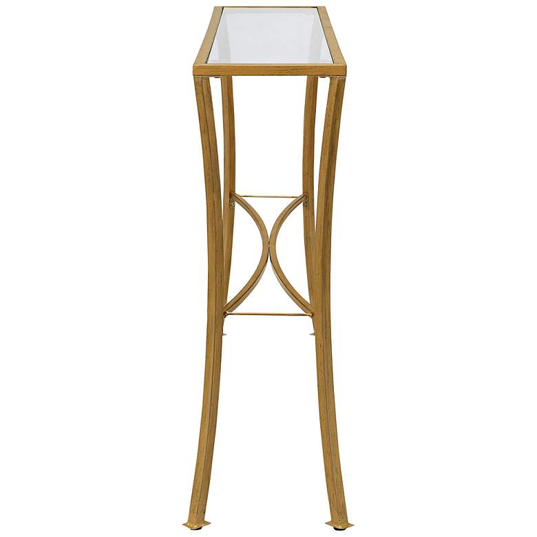 Image 5 Palin Antique Gold Glass Top Console Table more views
