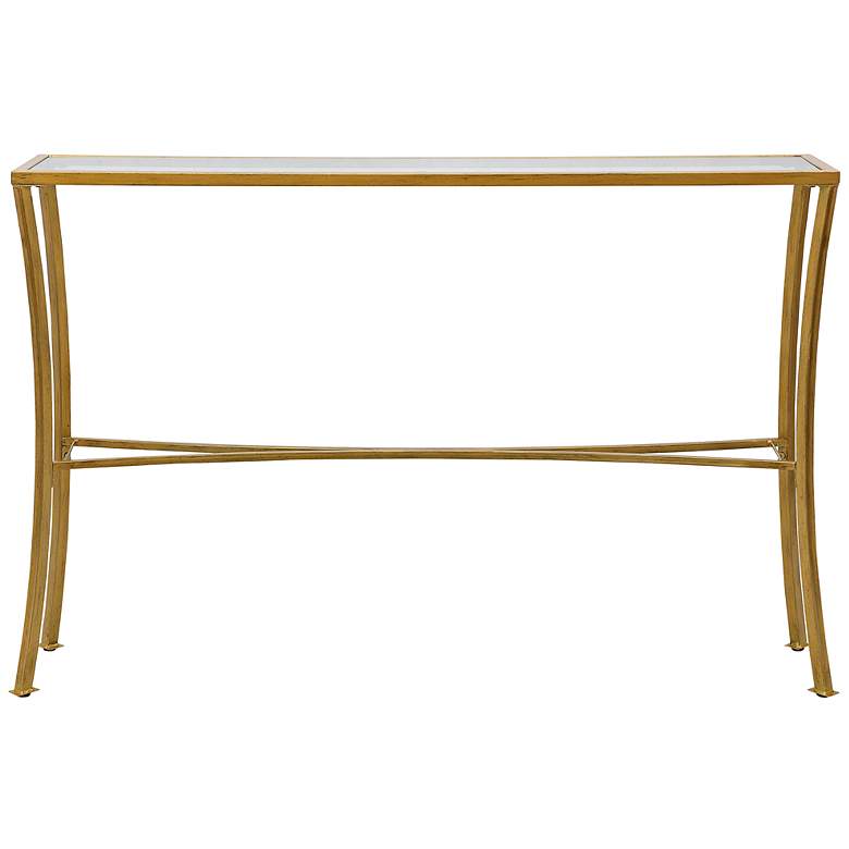Image 6 Palin Antique Gold Glass Top Console Table more views