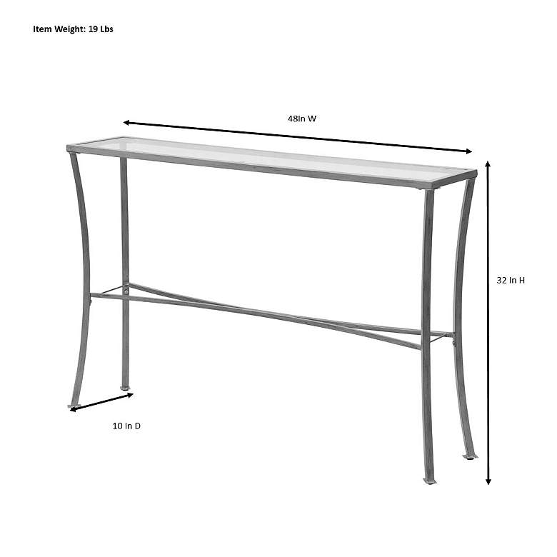 Image 7 Palin Antique Gold Glass Top Console Table more views