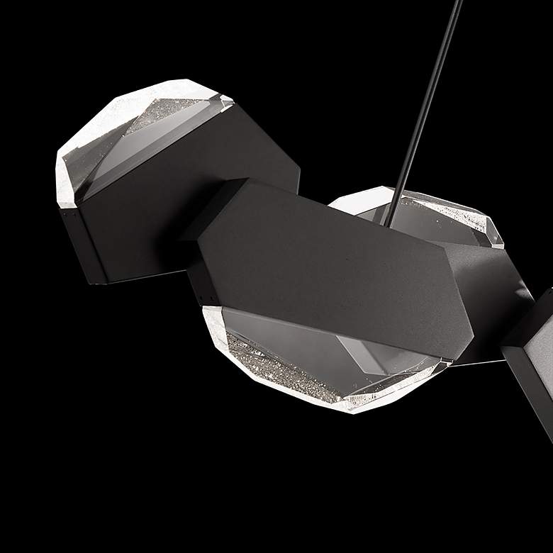 Image 4 Palisade 11.75"H x 47.75"W 6-Light Crystal Linear Pendant in Blac more views