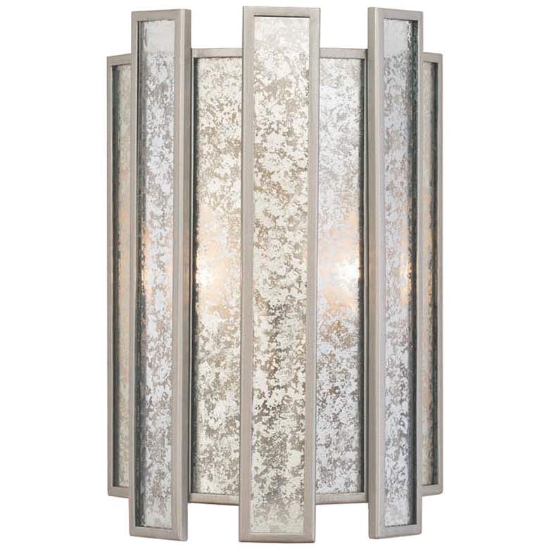 Image 2 Palisade 14 inch High Tarnished Silver Wall Sconce