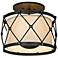 Palisade 14" Wide Aged Pewter Ceiling Light