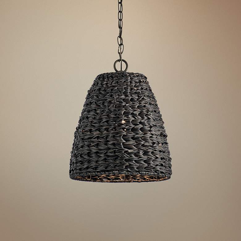Image 1 Palisades 13 1/4 inchW Bronze and Chestnut Outdoor Pendant Light