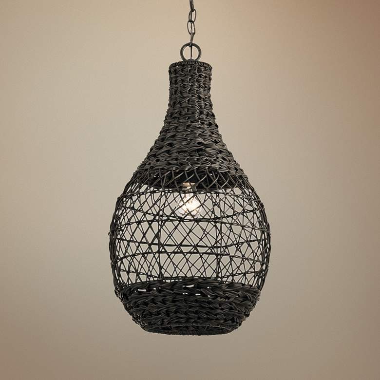 Image 1 Palisades 14 1/4 inchW Bronze and Chestnut Outdoor Pendant Light