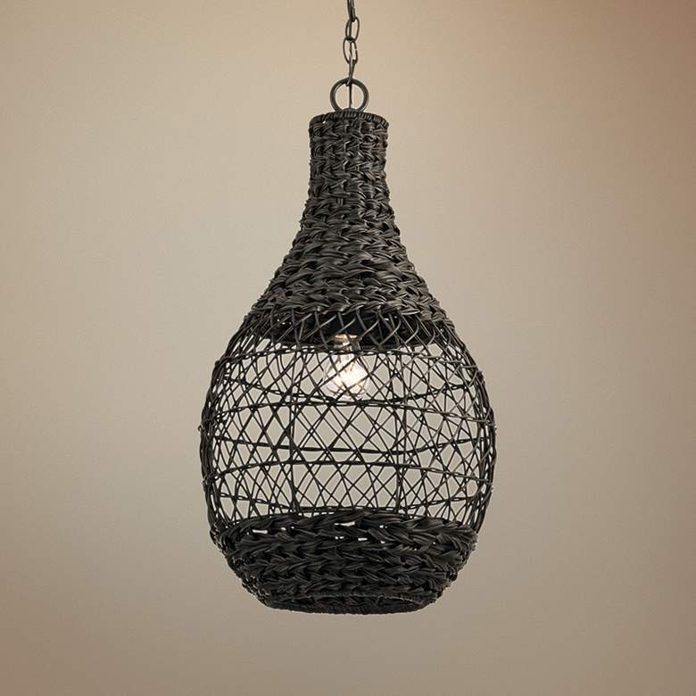 Image 1 Palisades 14 1/4"W Bronze and Chestnut Outdoor Pendant Light