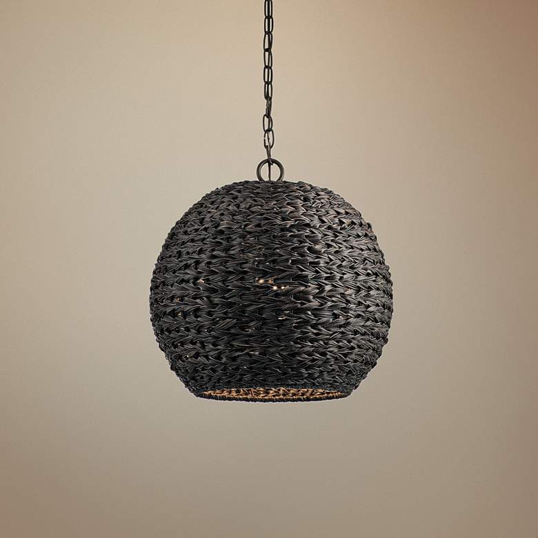 Image 1 Palisades 16 1/2 inchW Bronze and Chestnut Outdoor Pendant Light