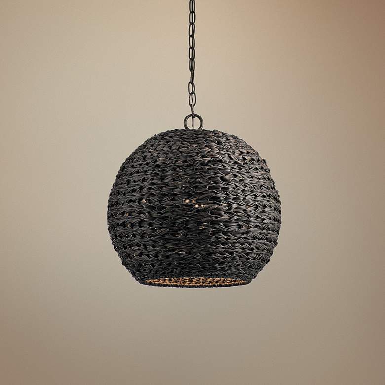 Image 1 Palisades 16 1/2"W Bronze and Chestnut Outdoor Pendant Light