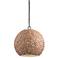 Palisades 16 1/2"W Bronze and Natural Outdoor Pendant Light