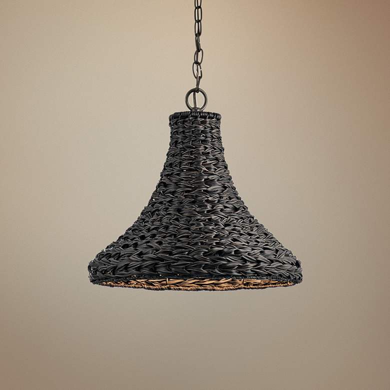 Image 1 Palisades 16 inch Wide Bronze and Chestnut Outdoor Pendant Light