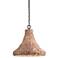 Palisades 16" Wide Bronze and Natural Outdoor Pendant Light