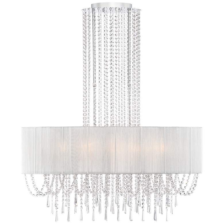 Image 2 Palisades 39" Wide Chrome and Crystal Modern Chandelier Pendant Light
