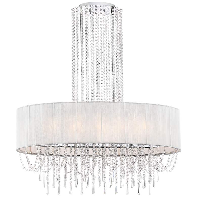 Image 5 Palisades 39" Wide Chrome and Crystal Modern Chandelier Pendant Light more views