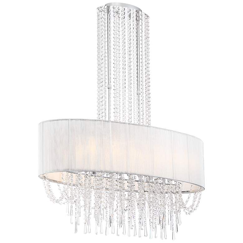 Image 6 Palisades 39" Wide Chrome and Crystal Modern Chandelier Pendant Light more views