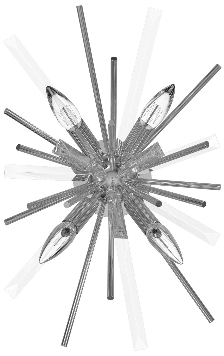 Palisades Ave. 12"W Wall Sconce in Chrome/Clear Glass