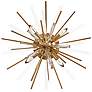 1_Palisades Ave. 24" Wide Antique Brass Ceiling Light