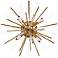 Palisades Ave. 24" Wide Antique Brass Ceiling Light