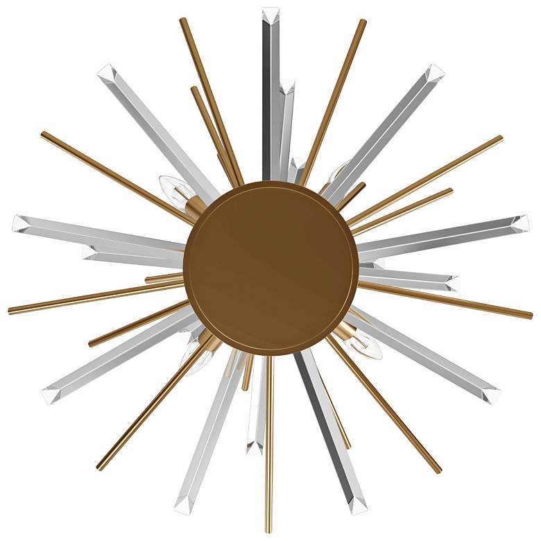Image 4 Palisades Ave. 24" Wide Antique Brass Ceiling Light more views