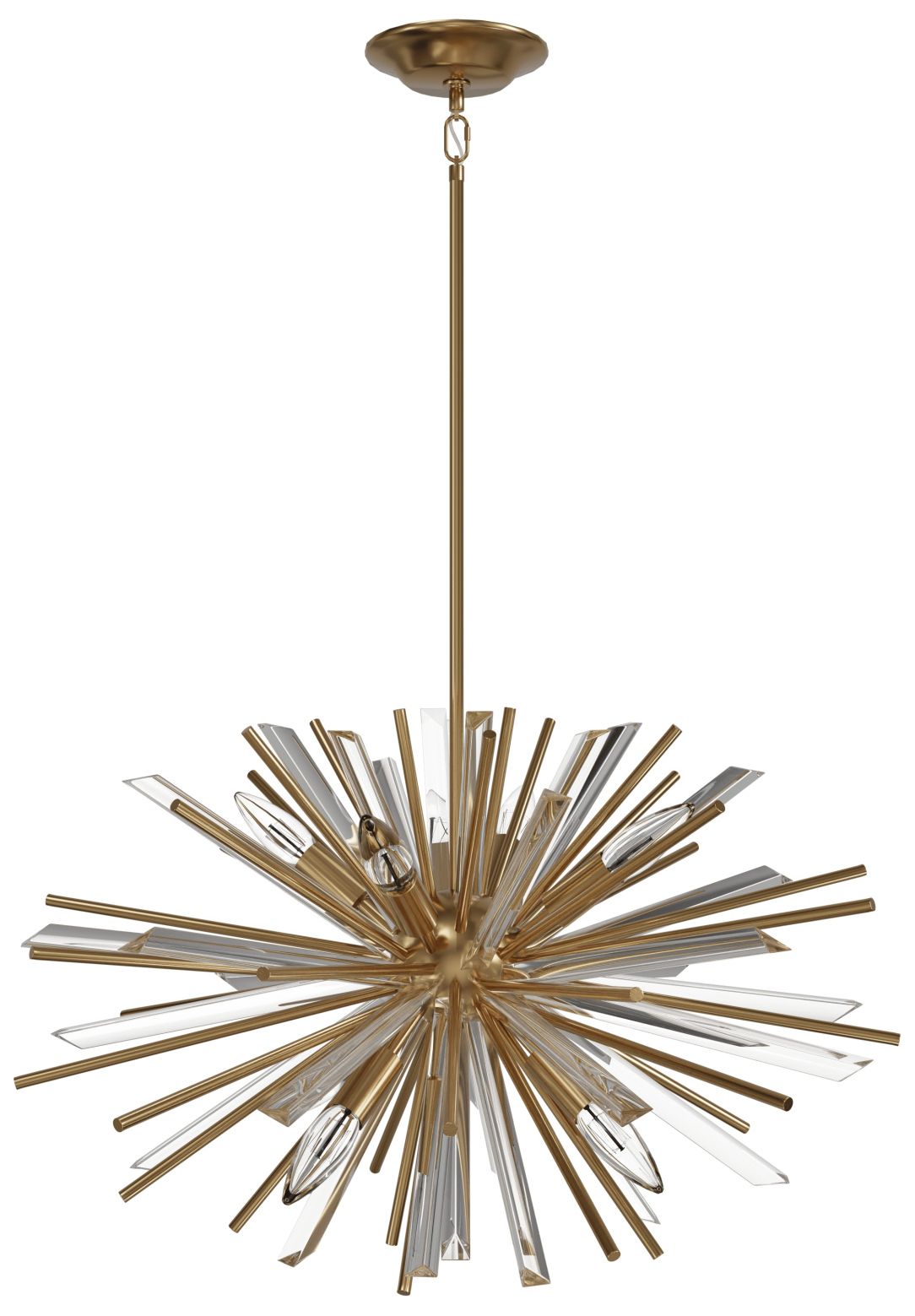 Palisades Ave. 24"W Pendant in Aged Brass