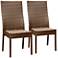 Palisades Brown Wicker Outdoor Dining Chairs Set of 2