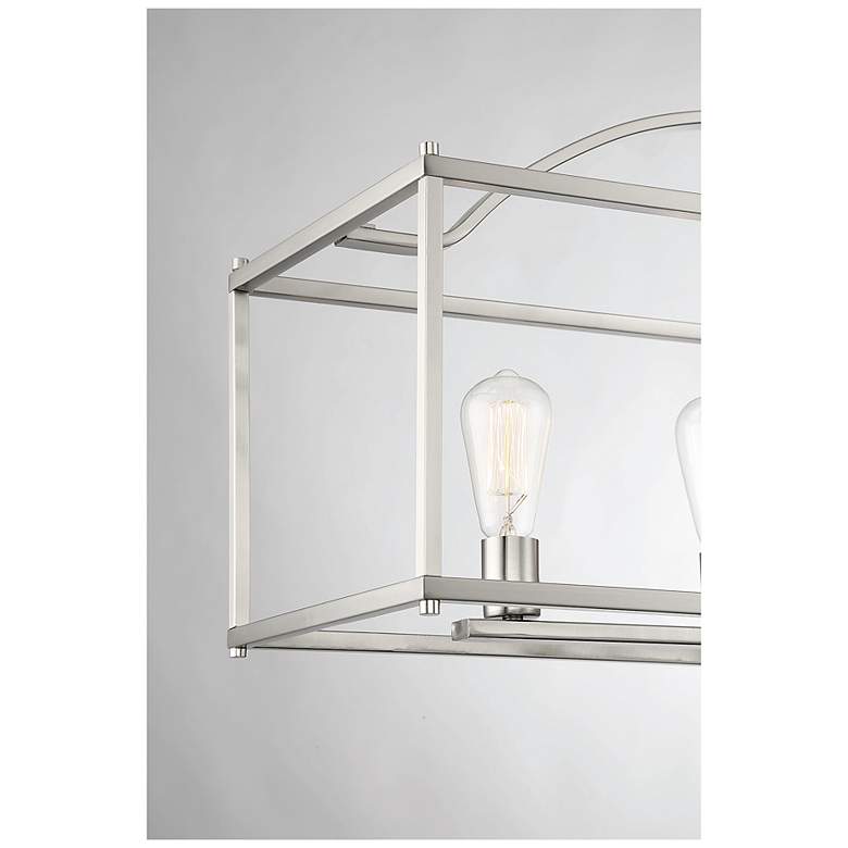 Image 6 Palladian 5-Light Linear Chandelier in Satin Nickel more views