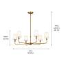 5_Pallas 32 1/4" Wide Brushed Natural Brass 6-Light Chandelier more views