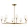 Pallas 42 3/4" Wide Brushed Natural Brass 8-Light Chandelier