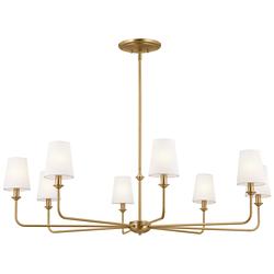 Pallas 42 3/4" Wide Brushed Natural Brass 8-Light Chandelier