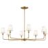 Pallas 42 3/4" Wide Brushed Natural Brass 8-Light Chandelier