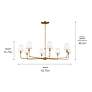 5_Pallas 42 3/4" Wide Brushed Natural Brass 8-Light Chandelier more views