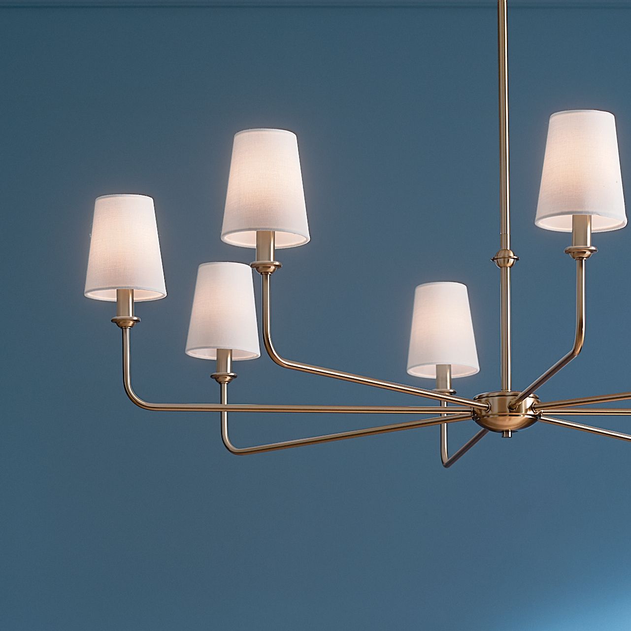 Pallas 42 3/4" Wide Brushed Natural Brass 8-Light Chandelier in scene