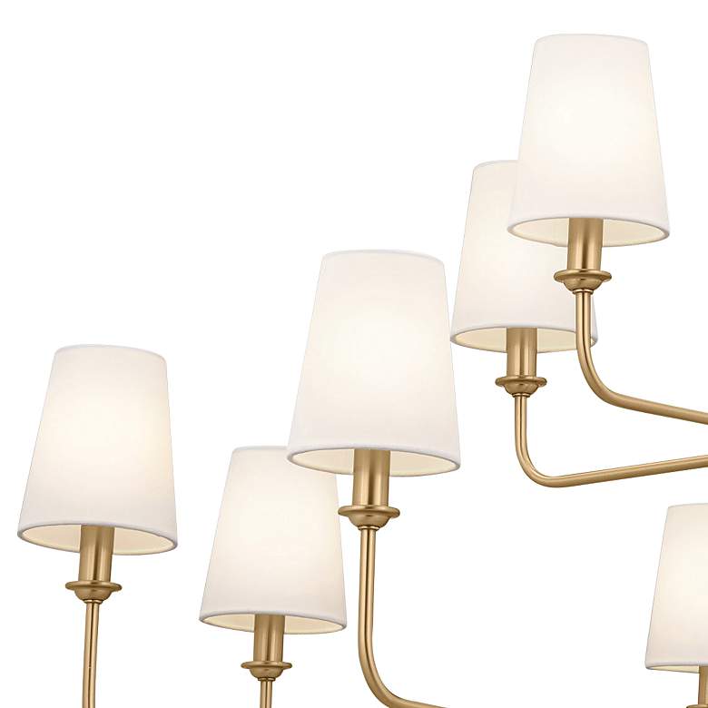 Image 4 Pallas 42 3/4"W Brushed Natural Brass 12-Light Chandelier more views