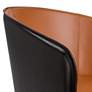 Pallas Cognac Black Leather Armchair