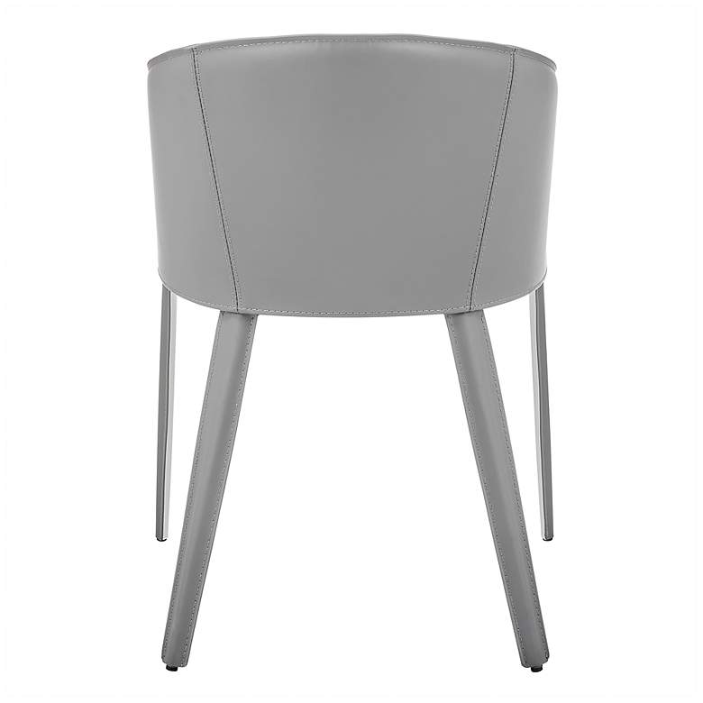 Image 7 Pallas White Gray Leather Armchair more views
