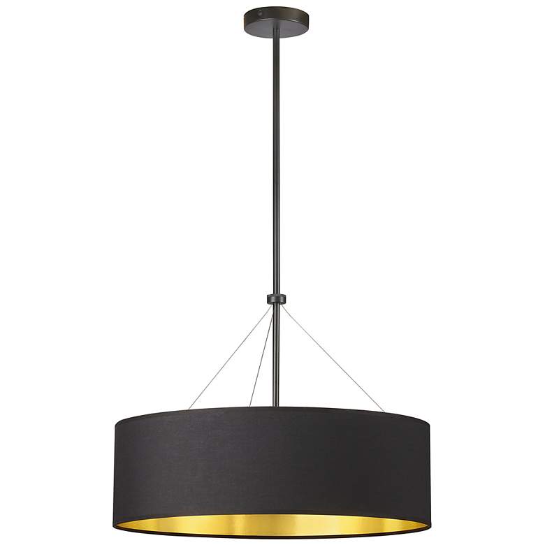 Image 1 Pallavi 22" Wide 4 Light Matte Black Pendant