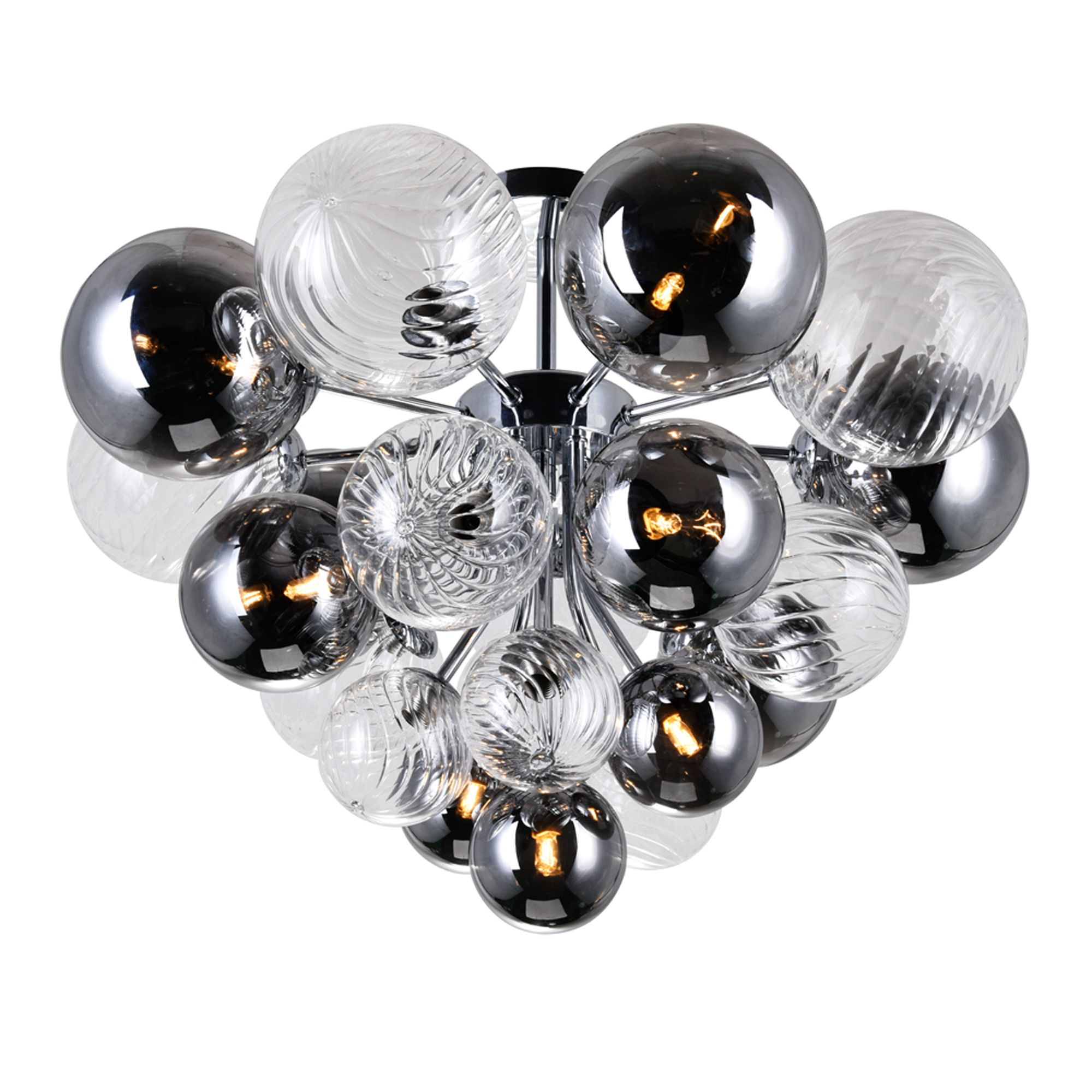 Image 2 Pallocino 10 Light 25in Chrome Flush Mount more views