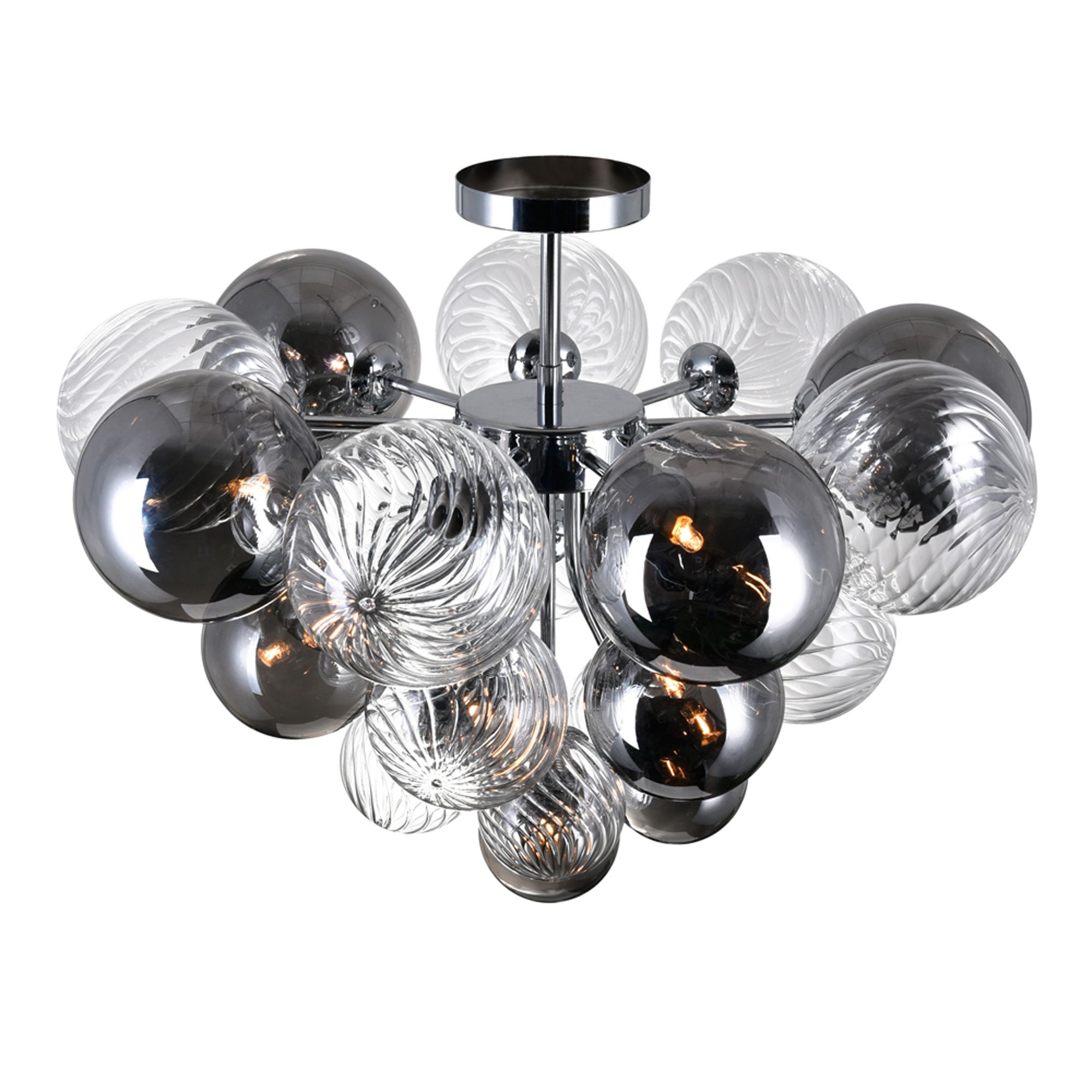 Image 3 Pallocino 10 Light 25in Chrome Flush Mount more views