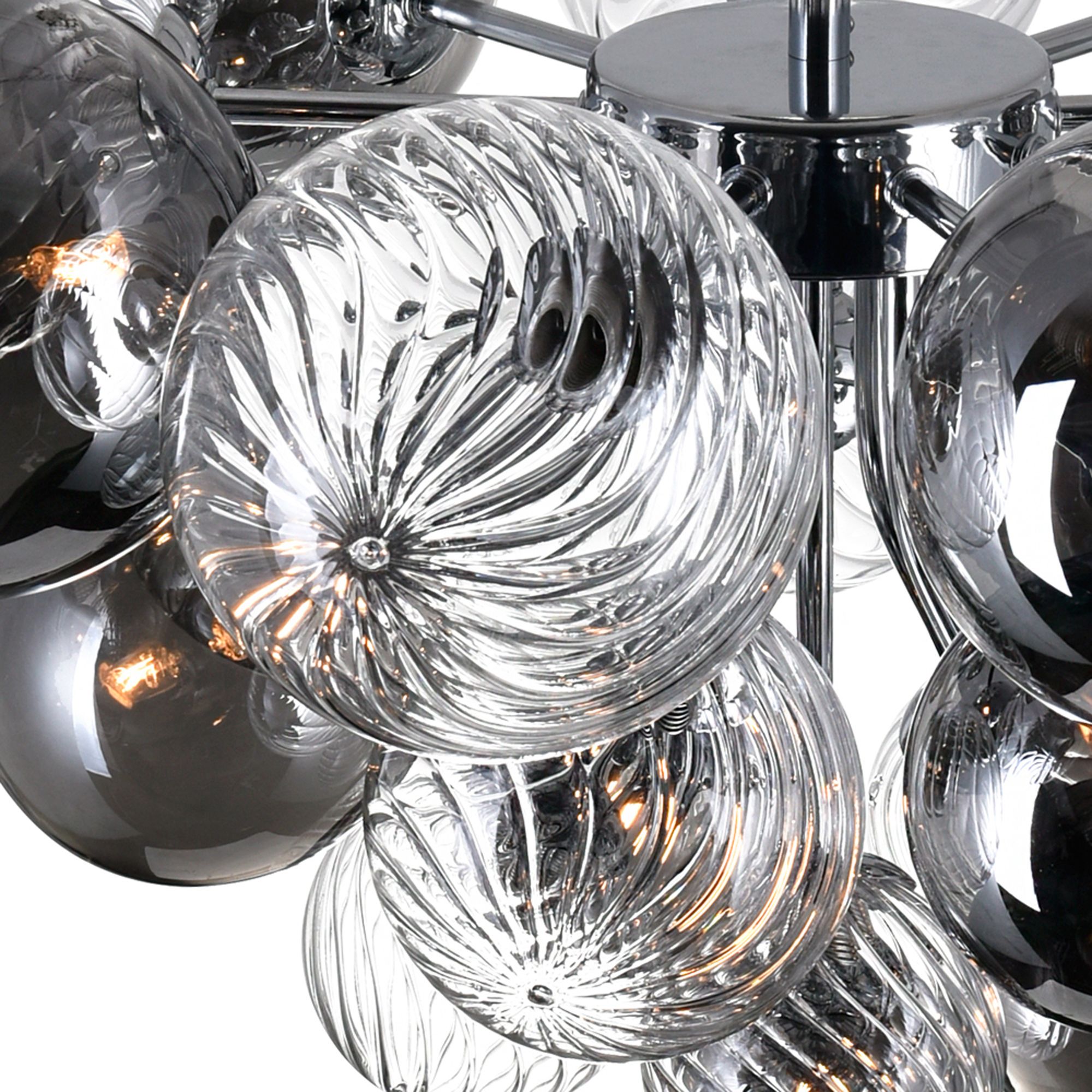 Image 4 Pallocino 10 Light 25in Chrome Flush Mount more views