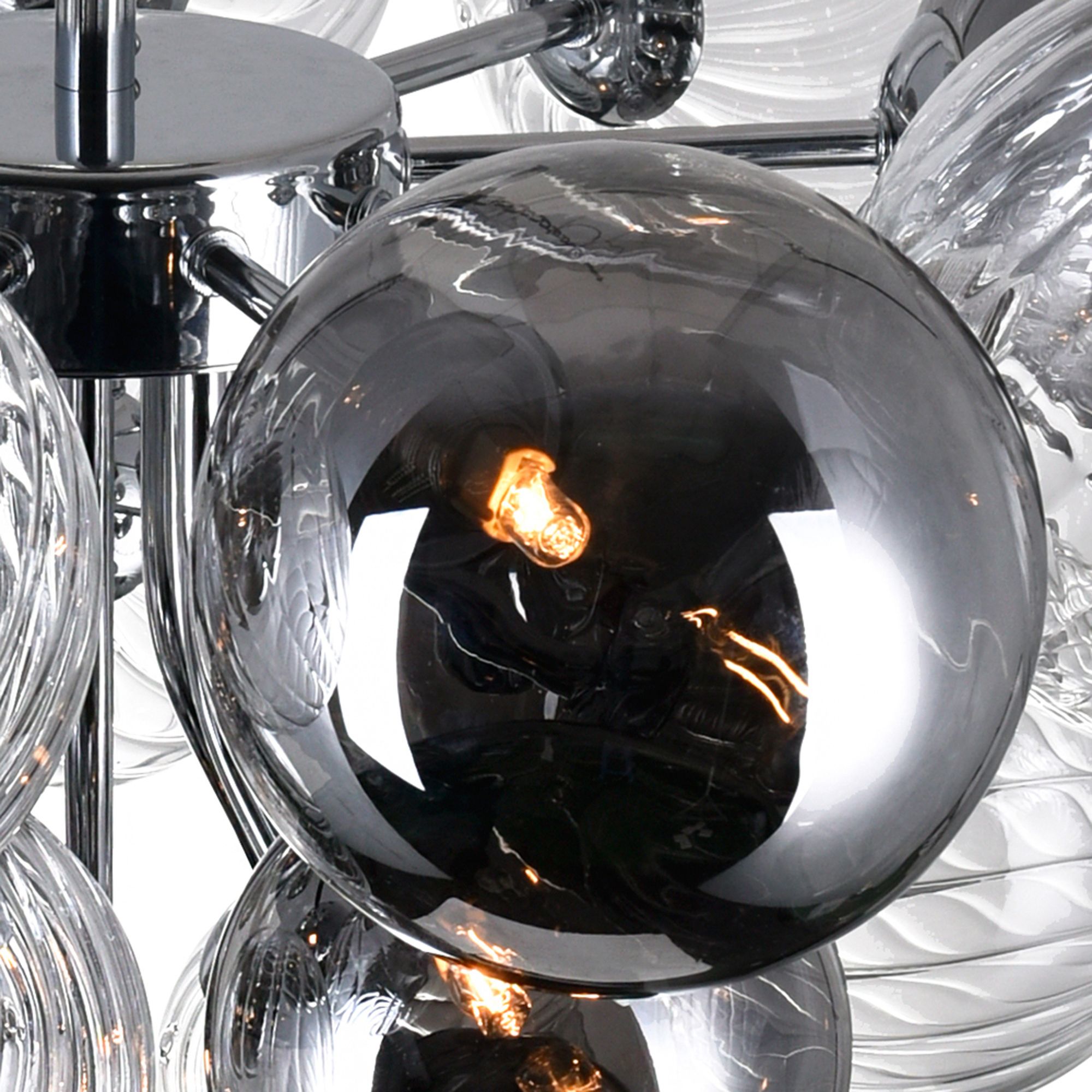 Image 5 Pallocino 10 Light 25in Chrome Flush Mount more views