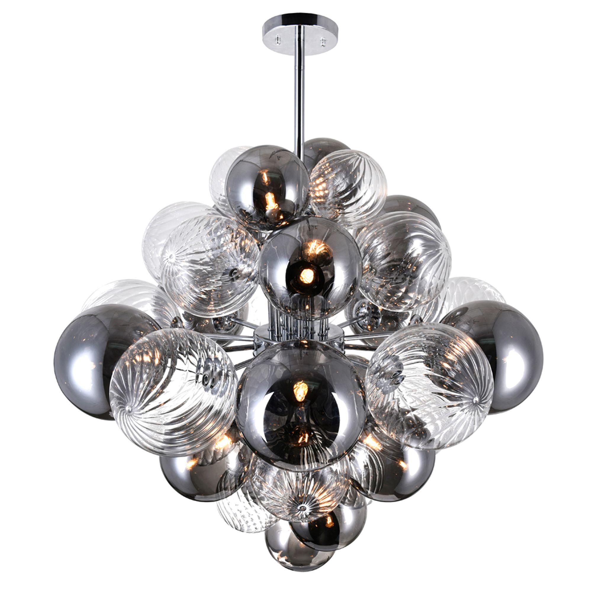 Image 2 Pallocino 15 Light 25in Chrome Chandelier more views