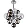 Pallocino 16"W Chrome Chandelier w/ Clear and Tinted Glass