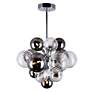 3_Pallocino 16"W Chrome Chandelier w/ Clear and Tinted Glass more views