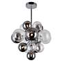 4_Pallocino 16"W Chrome Chandelier w/ Clear and Tinted Glass more views