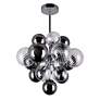 6_Pallocino 16"W Chrome Chandelier w/ Clear and Tinted Glass more views